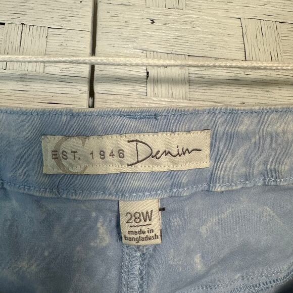 EST 1848 Denim stonewash light wash denim skirt straight 80s urban plus size - Picture 4 of 7